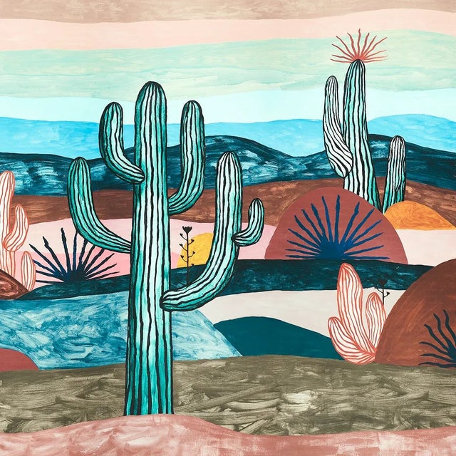 Based on hand-painted art by Abel Macias, this imaginative four-panel wallpaper set in prismatic features an expansive...