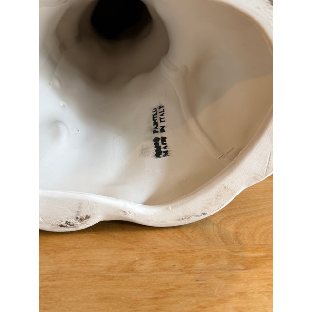 Large Hand-Painted Majolica Ceramic Macaw Sculpture For Sale - Image 9 of 11