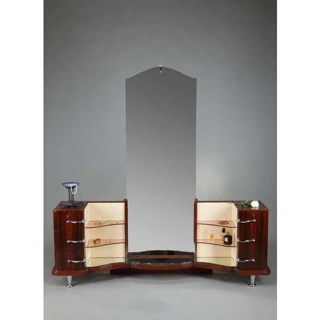 Dressing Table and Chair in Macassar Ebony Veneer, Set of 2 For Sale - Image 17 of 17