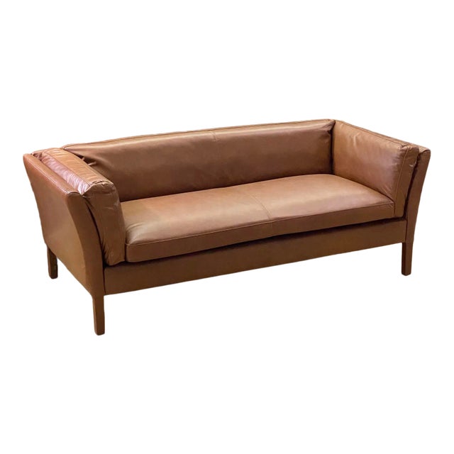 Timothy Oulton Rider Leather Modern 3 Seat Sofa For Sale
