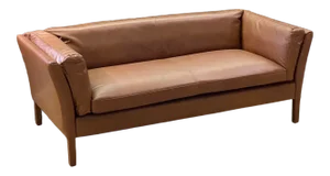 Timothy Oulton Rider Leather Modern 3 Seat Sofa