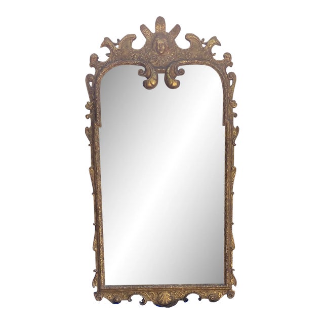 Monumental 71" Italian Baroque Style Cherub Mirror - 22k Gold Leaf For Sale