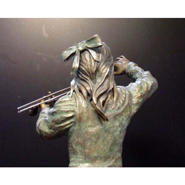 Don Hunt "Minuet" Violin Girl Bronze Sculpture Hand Signed For Sale - Image 10 of 17