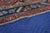 Vintage Hand Woven Geometric Floral Medallion Red & Blue Area Rug Mat 4 X 6' For Sale - Image 12 of 13