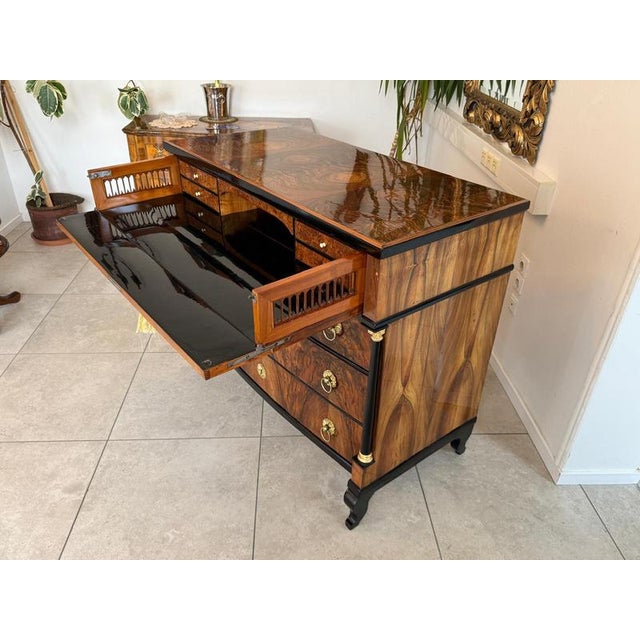 Antique Empire Writing Desk in Walnut For Sale - Image 15 of 18