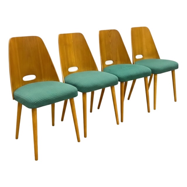 Brussels Style Chairs, Czechoslovakia, 1964, Set of 4 For Sale