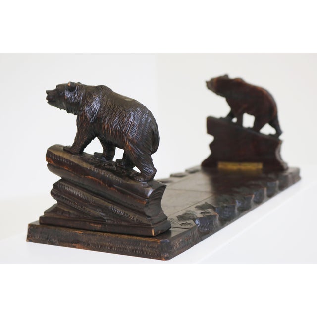 Brown Antique Black Forest Bear Bookcase, 1890 For Sale - Image 8 of 11