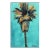 Verdigris Breeze - Turquoise Sky Colorful Palm Tree Original Artwork by Kathleen Keifer For Sale