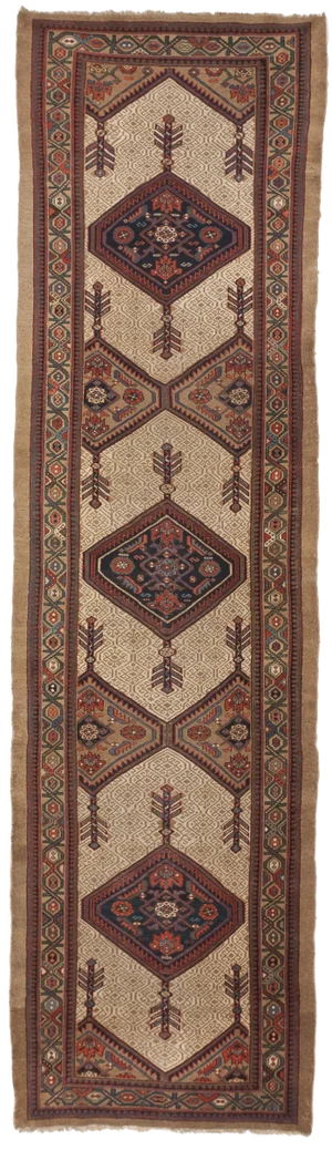Antique Persian Sarab Runner - 3'10" x 14'