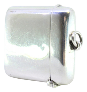Silver Matchbox with Hanging Ring