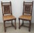 Mid 20th Century Pair Jacobean Style Carved Oak and Caned Seat Side Chairs For Sale - Image 10 of 14