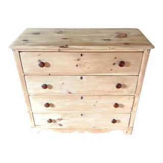 Mid 19th Century Early Antique Scrubbed Pine Dresser For Sale