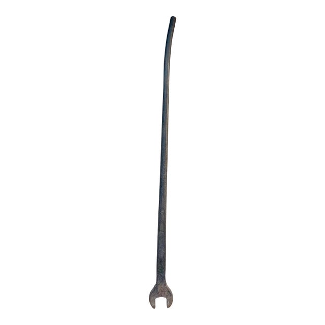 Monumental Early 20th Century Hand-Forged Iron Railroad Wrench For Sale