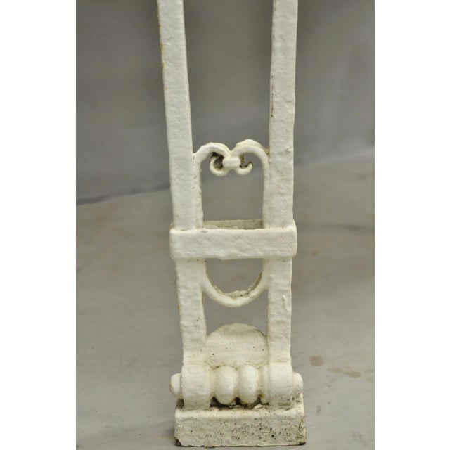 Wood Antique Gothic Renaissance Wrought Iron Stretcher Base Potting Side Table (A) For Sale - Image 7 of 18