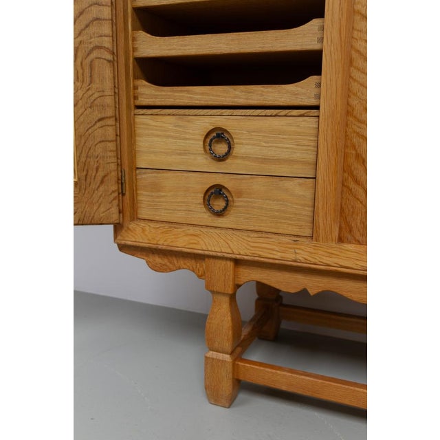 Mid-Century Brutalist Danish Oak Sideboard by Henning Kjærnulf for EG, 1960s For Sale - Image 15 of 18