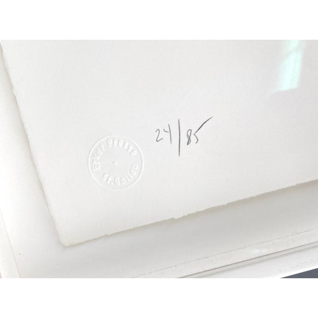 Mark Tobey, Composition in Red, 1972, Color Lithograph on Paper, Framed For Sale - Image 6 of 12