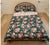 Queen bed frame with a spindle headboard and footboard in good condition. Dimensions are 84 inches long, 62 inches wide,...