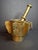 Museum Antique Heavy 18lb Bronze Mortar and Pestle Ribbed Fins Suspension Ring Judaica Sourced J Greenstein For Sale - Image 14 of 18