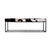 Spritely Home Accent Furniture Stinson 54 in. W Rectangular Hair-on-Hide and Iron Accent Bench, Black and White For Sale - Image 4 of 7