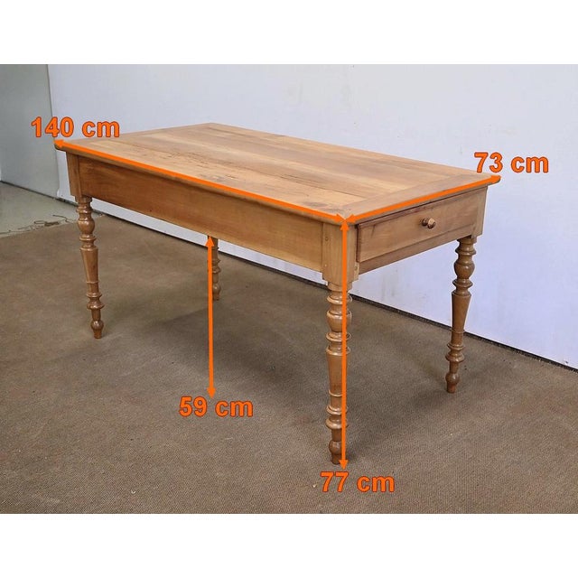 Louis Philippe Style Rectangular Table in Blonde Cherry For Sale - Image 15 of 18