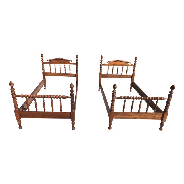Antique Jenny Lind Spindle Spool Twin Beds A Pair Chairish