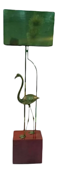 Curtis Jere Brass Flamingo Sculptural Floor Lamp