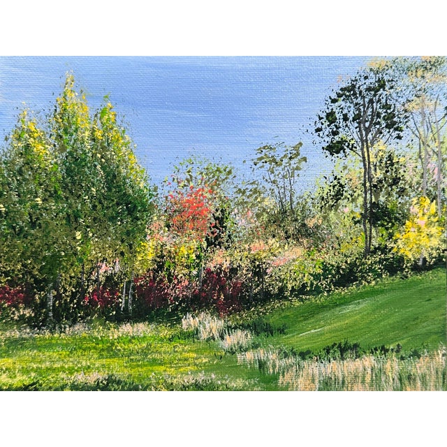 A Beautiful View Acrylic Landscape Painting 6" X 8" Original Wall Art - Unframed For Sale - Image 6 of 7