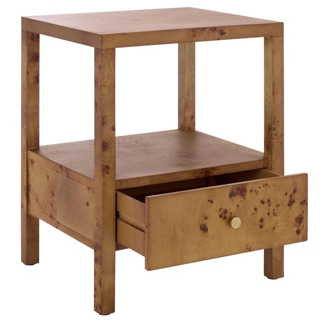 Brown Willshine Burl 1 Drawer Accent Table in Natural For Sale - Image 8 of 10