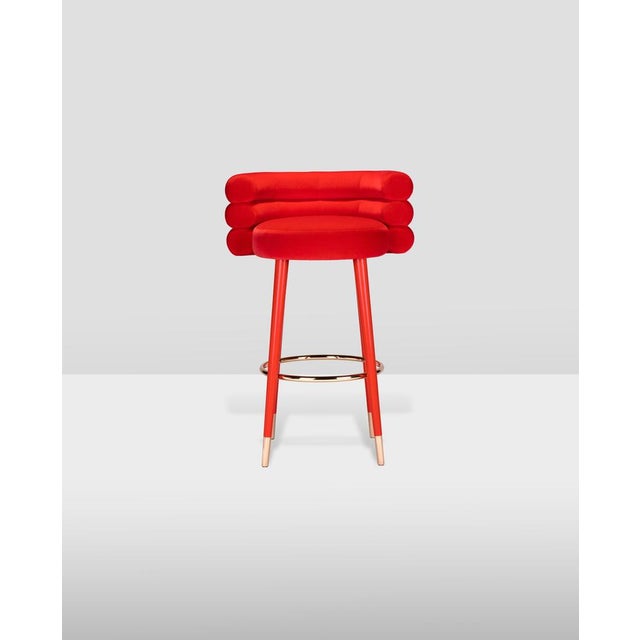 Marshmallow Bar Stools by Royal Stranger, Set of 4 For Sale - Image 13 of 18