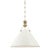 Hudson Valley Lighting Mark D. Sikes Painted No.2 1-Light Large Pendant, Aged Brass/Off White For Sale