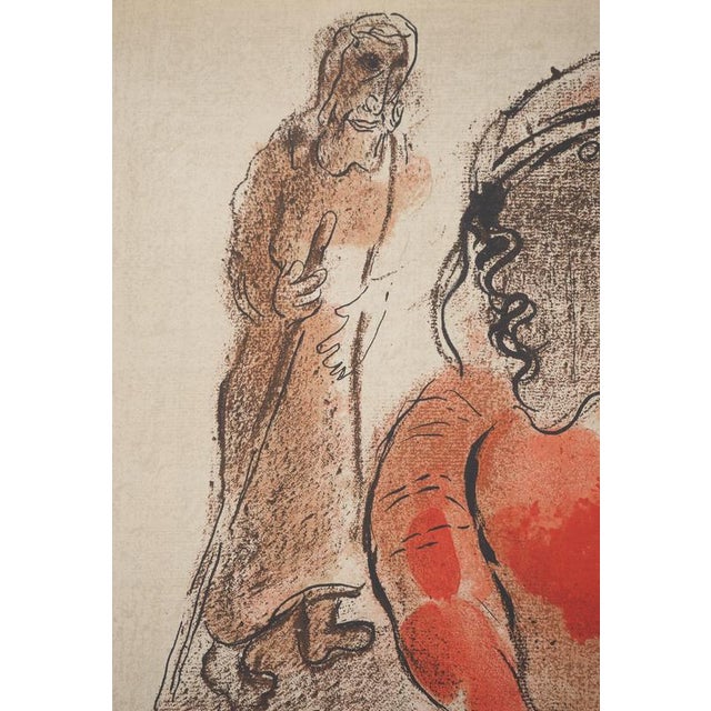 Modern Marc Chagall, The Bible: The Beautiful Daughter of Judas, Original Lithograph For Sale - Image 3 of 6