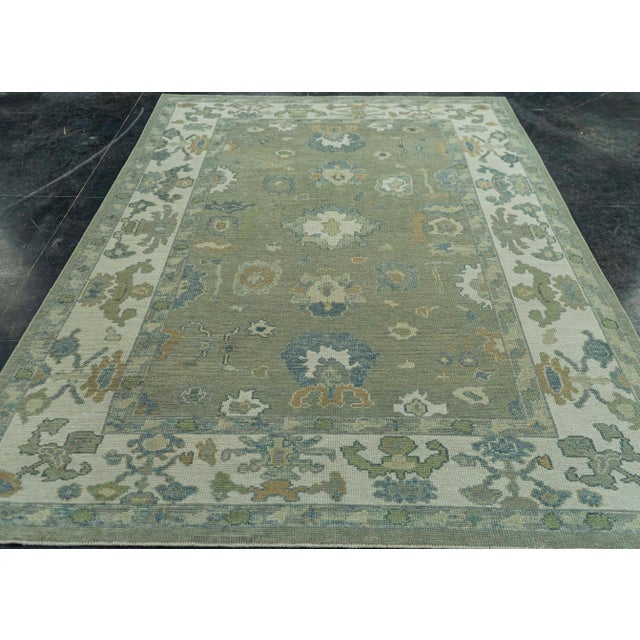 Early 21st Century Turkish Oushak Rug 6'1" x 9'1" #19127 For Sale - Image 5 of 8