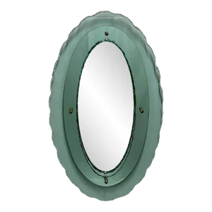 Italian Mid-Century Modern Fontana Arte Oval Glass Mirror or Plateau or Tray