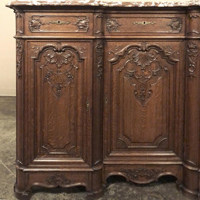 Antique Liegoise Louis XIV Marble Top Buffet For Sale In Baton Rouge - Image 6 of 15