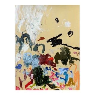 Ak Hardeman - Original Painting on Heavyweight Paper - "Cigarettes and Lipstick and the Flamingo Cafe" For Sale