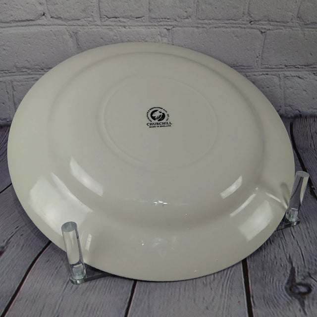 Mid-Century Modern Vintage Mid-Century Modern Churchill England Blue Willow 10” Dinner Plates- Set of 4 For Sale - Image 3 of 5