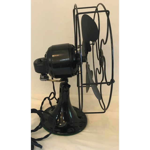 Black 1938 Emerson 2250b 10” Oscillating Electric Fan For Sale - Image 8 of 9