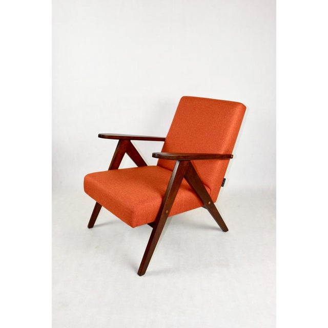 Vintage VAR B-310 Armchair in Orange-Brown Structural Fabric For Sale - Image 4 of 11