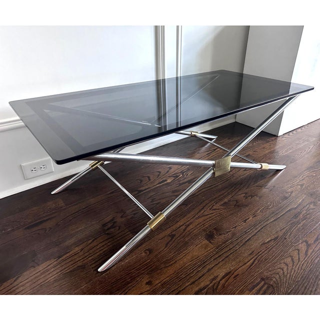 Design Rare X-leg Coffee Table V-41 by John Vesey For Sale - Image 4 of 11