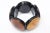 Modern 1980's French Resin Five Disk Pink, Amber Yellow, Sage Green, Rust Orange Stretch Bracelet For Sale - Image 3 of 9