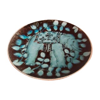 Ceramic Wall Plate by Gustav Heinkel for Karlsruher Majolika, 1930s For Sale