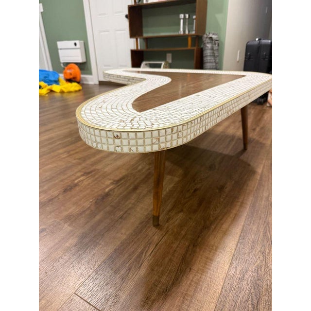 Mid-Century Modern Mid Century Tile Inset Cocktail Table For Sale - Image 3 of 8