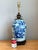 Vintage Blue and White Ceramic Table Lamp For Sale - Image 9 of 14