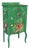 Vintage Custom Painted Tropical Leopard Cabinet With Lion Pull For Sale