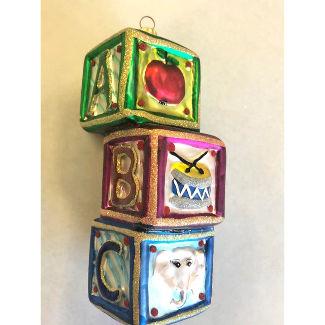 Vintage Christopher Radko "A,B,C's" Christmas Ornament For Sale In Palm Springs - Image 6 of 6