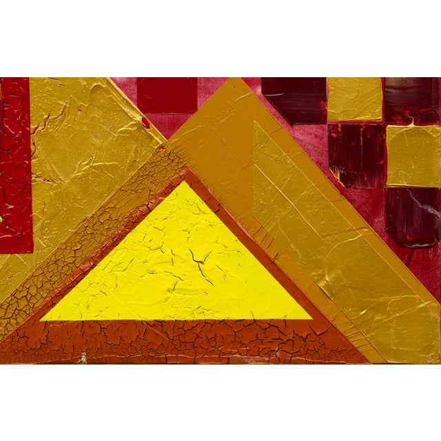 Yellow Vintage Original Painting “Colorful Squares #4” by Marc Foster Grant For Sale - Image 8 of 10
