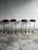 Brown Vintage Industrial Bar Stools with Burgundy Seats, 1980s, Set of 3 For Sale - Image 8 of 8