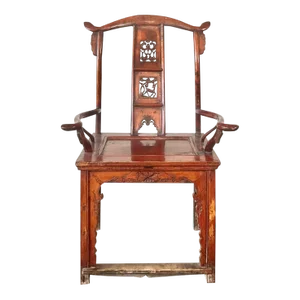Early 20th Century Chinese Qing Style Northern Official's Armchair
