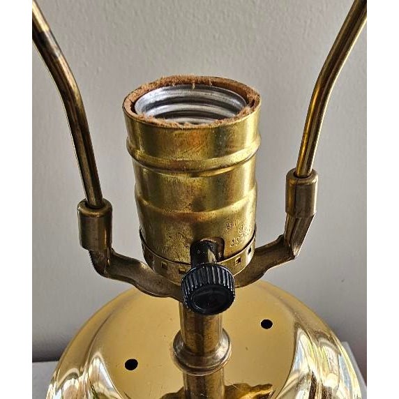 Navy Blue Vintage Asian Porcelain Table Lamp For Sale - Image 8 of 10