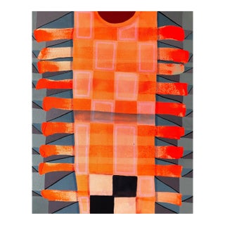 Max Manning “Untitled (CVS166)” Contemporary Orange and Pink Geometric Abstract Painting, 2020 For Sale